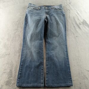 7 For All Mankind Jeans Mens 34 Blue Bootcut Made USA Stretch Denim Casual